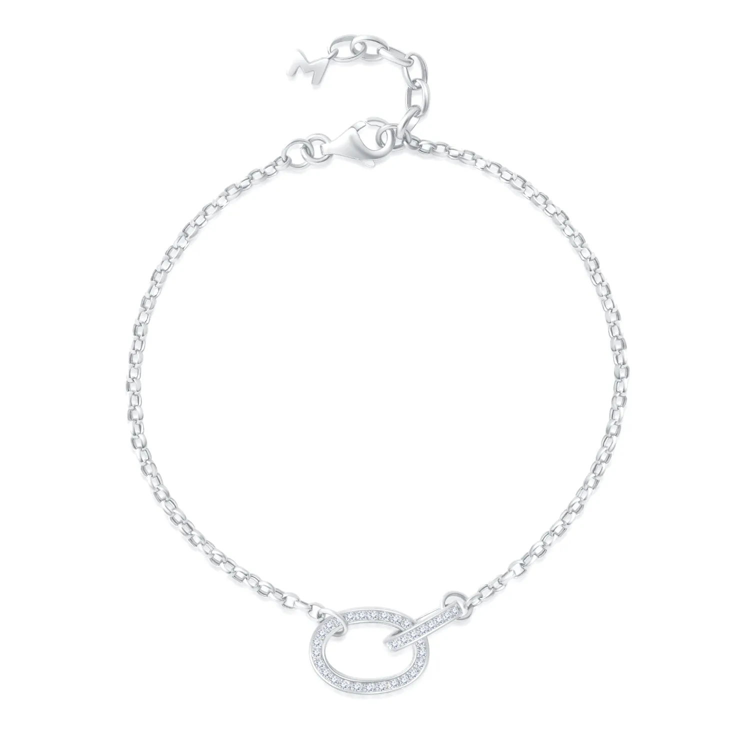 18K White Gold Diamond Interchange Bracelet