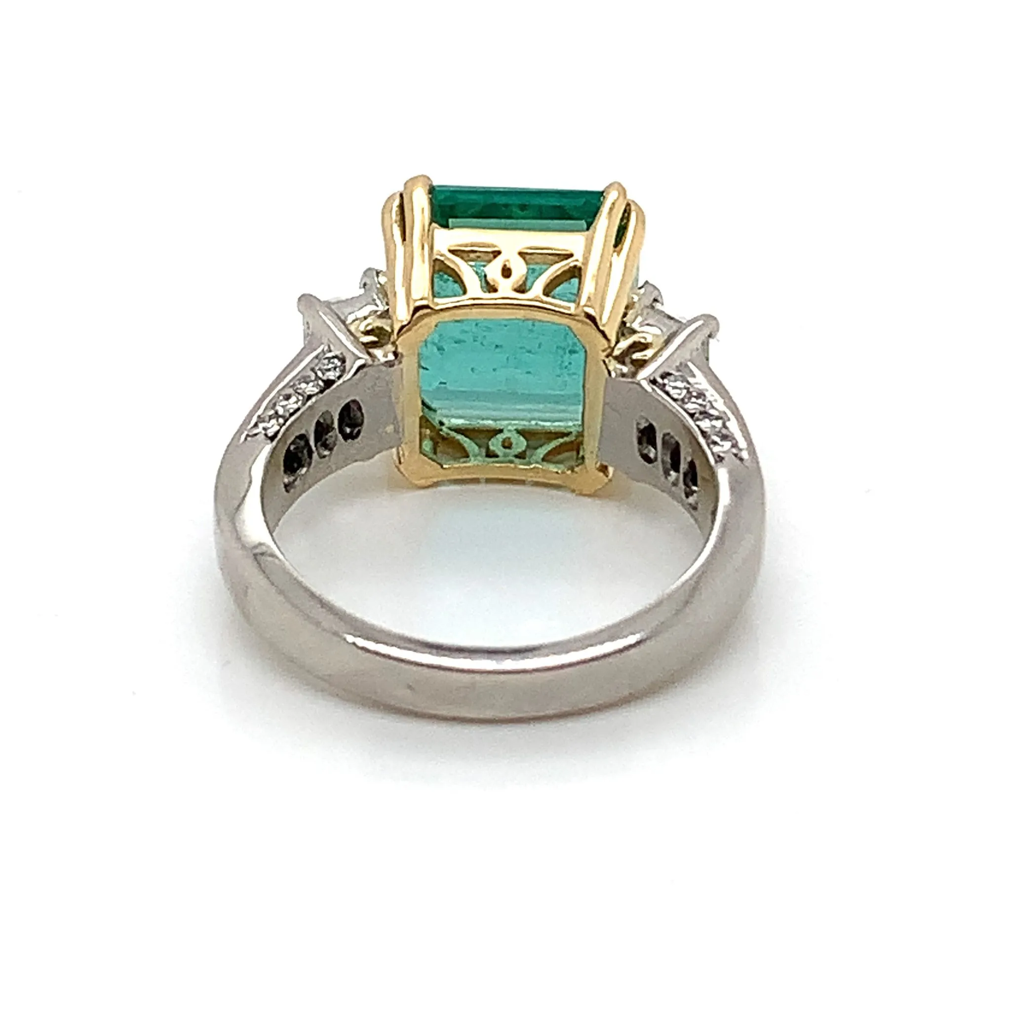 Colombian Green Emerald Diamond Ring