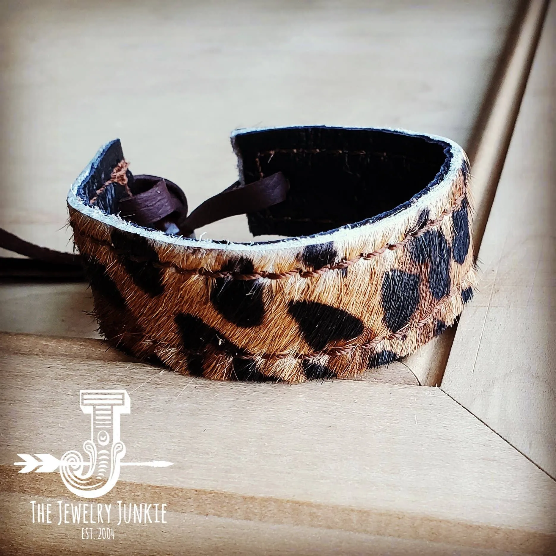 Leather and Leopard Bohemian Cuffs