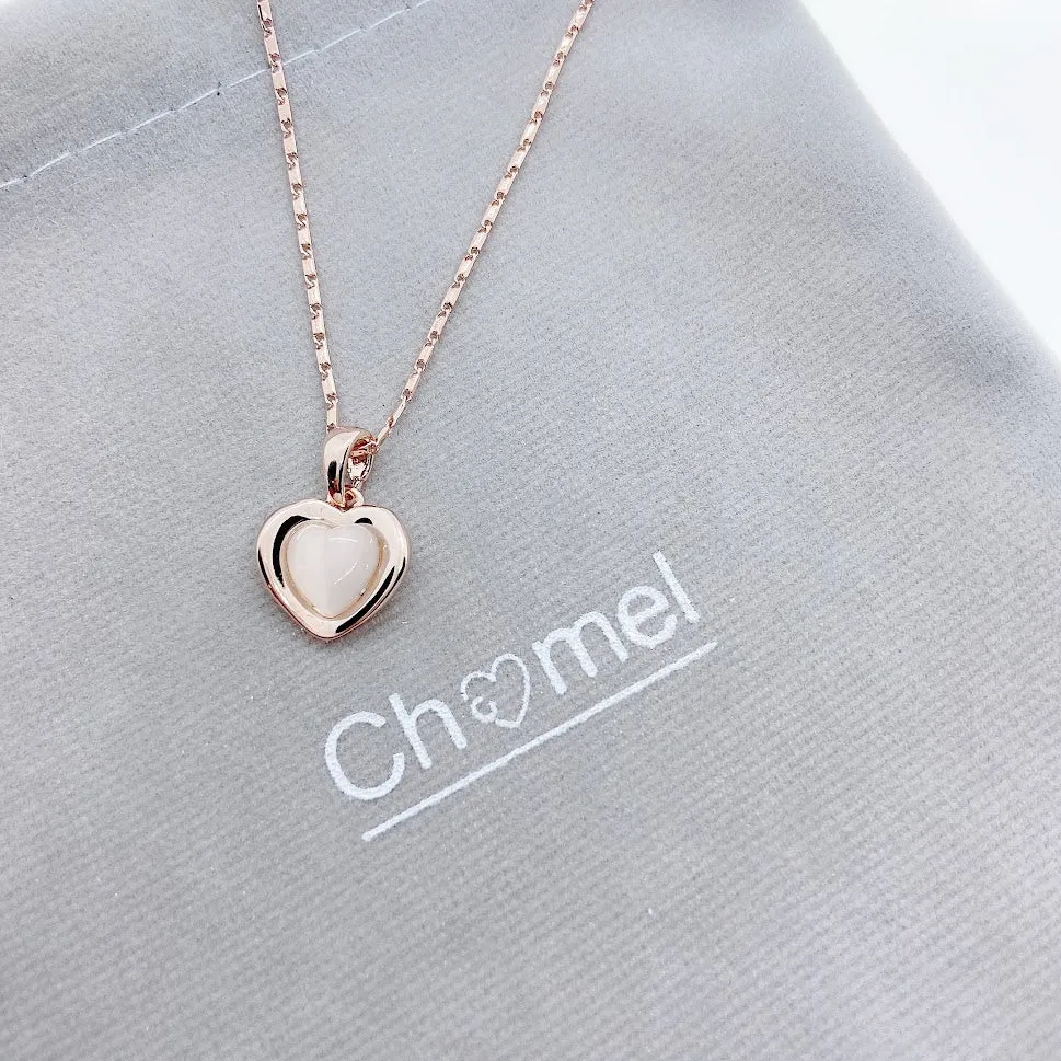 Simulated Moonstone Pendant Necklace