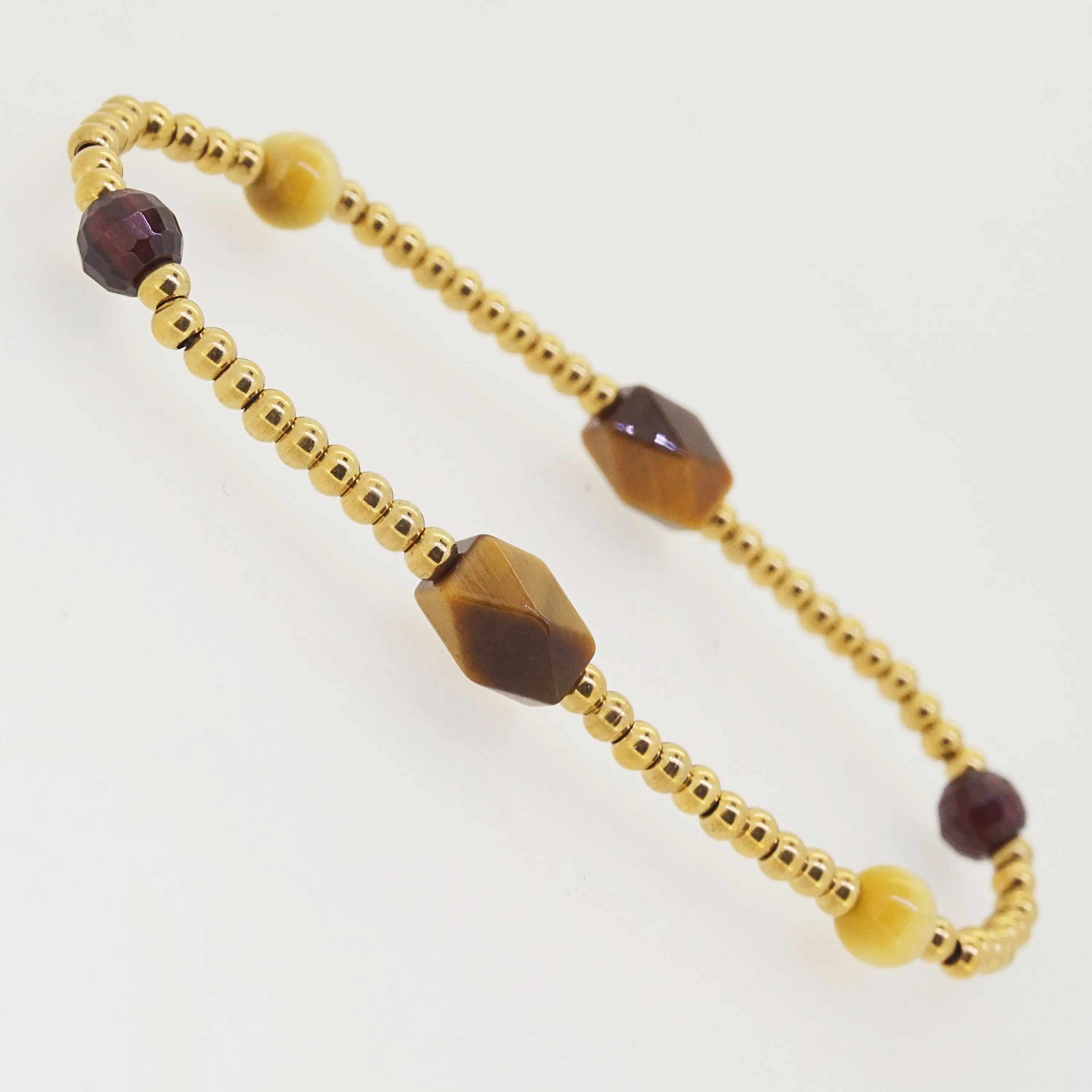 Tiger Eye and Almandine Garnet